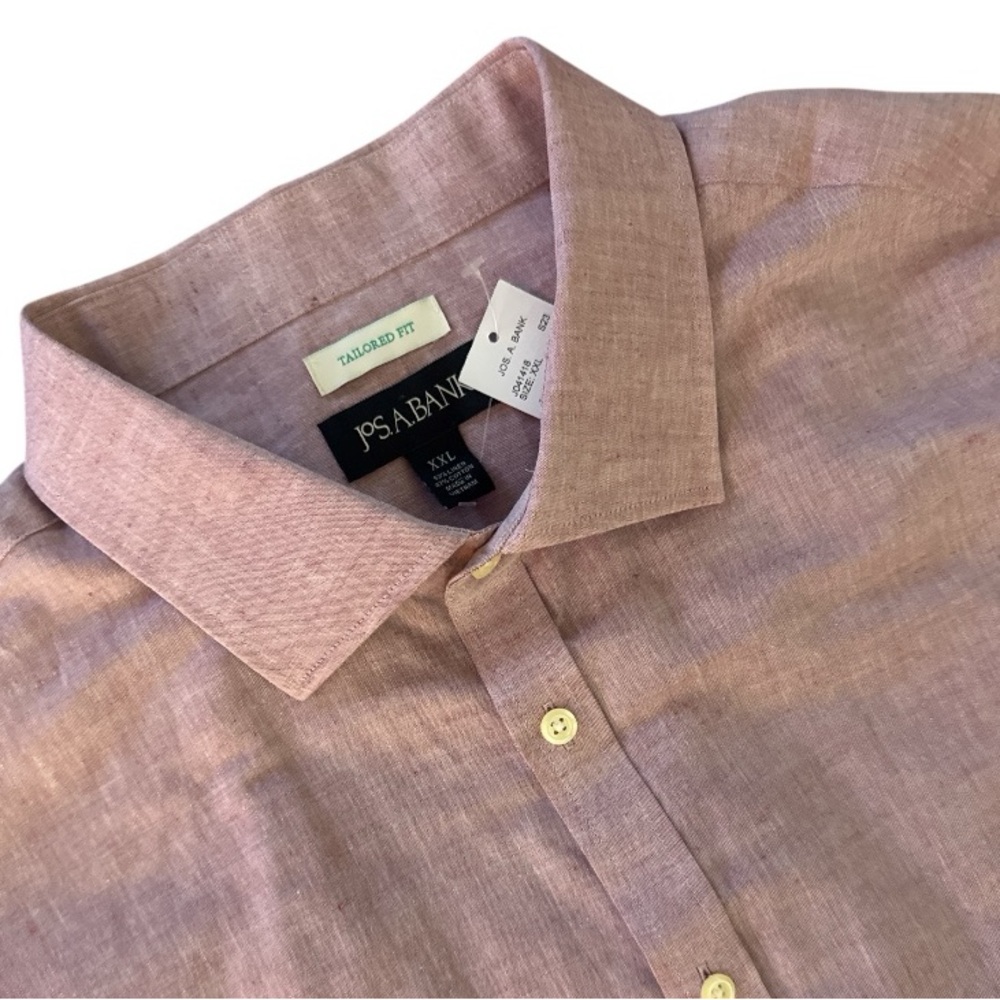 NWT Jos. A. Bank Tailored Fit XXL Linen Blend Camp Shirt